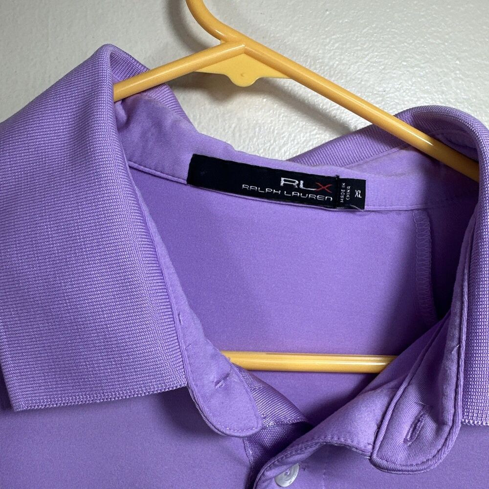 RLX Ralph Lauren XL Lavender Golf Polo Shirt Short Sleeve Performance Activewear